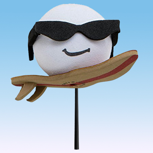 Coolballs Cool Surfer Dude Car Antenna Topper / Desktop Bobble Buddy